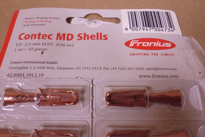 (Lot of 23) Fronius Contec MD Shells 42,0001,3912,10 0,8-1,6mm (0.03-0.06 in.) | Industrial MRO Replacement Parts, Manufacturing Machine Parts &amp; Components, Heavy Equipment Parts Supplier