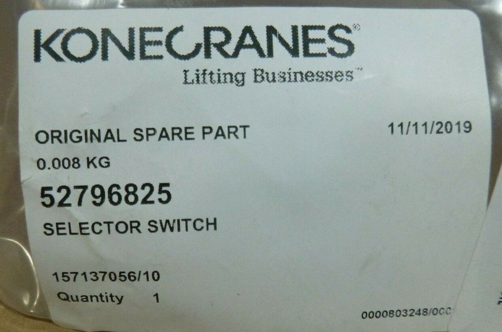 KONECRANES 52796825 SELECTOR SWITCH - KONE CRANES | Industrial Tractor Parts Supplier and Surplus Tractor Parts & Accessories