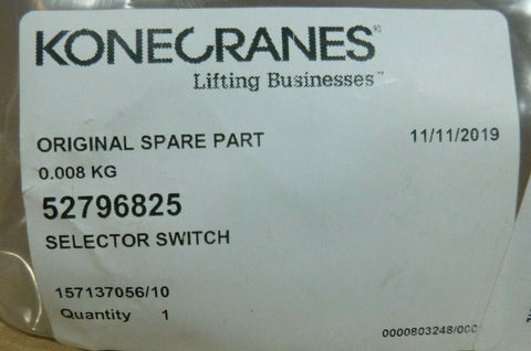 KONECRANES 52796825 SELECTOR SWITCH - KONE CRANES | Industrial Tractor Parts Supplier and Surplus Tractor Parts & Accessories