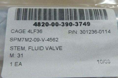 DIAMOND 301236-0114	HEAD SOOT BLOWER FLUID STEM VALVE , 4820-00-390-3749