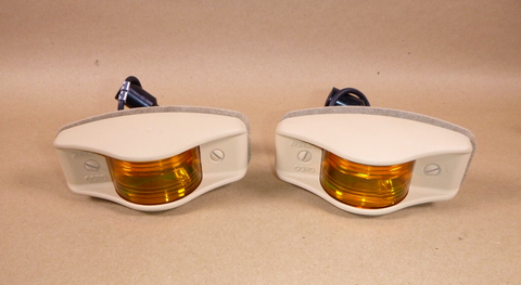 2x M998 FMTV LMTV Cast Aluminum LED Side Marker Light 12/24V Tan Amber USA | Genuine FMTV Replacement Parts, LMTV Parts For Sale and Military Surplus Medium Tactical Vehicle Parts & Components