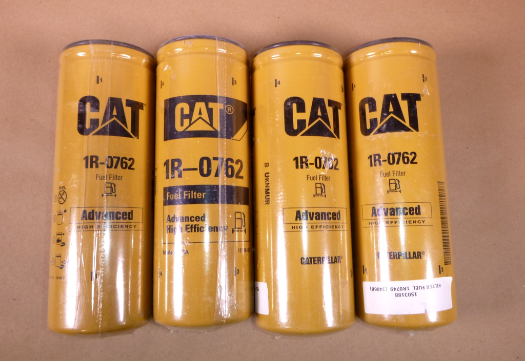 Caterpillar CAT 1R-0762 FUEL FILTER Advanced High Efficiency Lot of 4 | Industrial Tractor Parts Supplier and Surplus Tractor Parts & Accessories