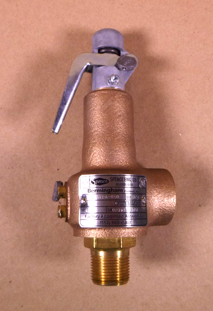 Relief Valve ASME Section VIII Steam, Bronze Trim 3/4" MNPT To 1" FMPT 50 Psi | Industrial MRO Replacement Parts, Manufacturing Machine Parts & Components, Heavy Equipment Parts Supplier