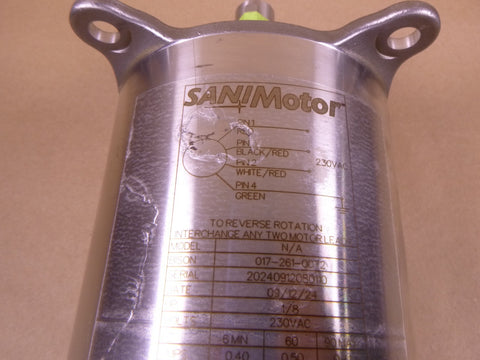 Bison Ametek 017-261-0072 Stainless Steel AC Gearmotor 72:1 1/8HP 3PH SaniMotor | Industrial Electric Motors, Pumps & Parts