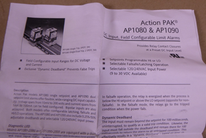 Eurotherm Action Pak Relay 1090-2000-1 Limit Alarm DC | Electrical MRO Replacement Parts & Components and Commercial Electrical Supplies Company