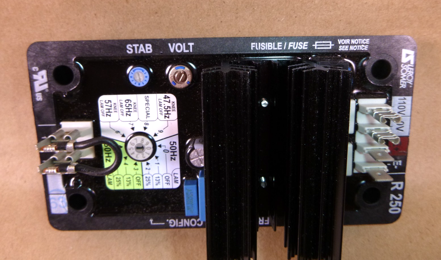 Genuine OEM Leroy Somer Automatic Voltage Regulator R250 AVR 330410933 | Electrical MRO Replacement Parts &amp; Components and Commercial Electrical Supplies Company