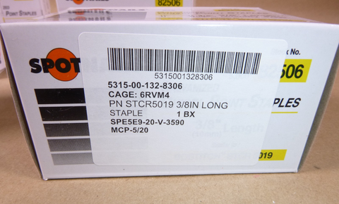 STCR5019 Spot Nails 82506 7/16" Crown Staples, 3/8" Long, 30,000 Pcs | Industrial MRO Tools and Replacement Industrial Equipment Components