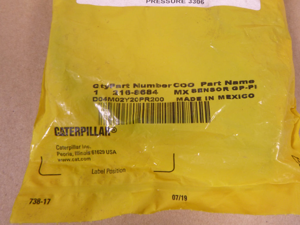 Genuine 216-8684 OEM CAT Caterpillar 844kPa Pressure Sensor 3406C 3306 3304 3406 | Industrial Tractor Parts Supplier and Surplus Tractor Parts & Accessories