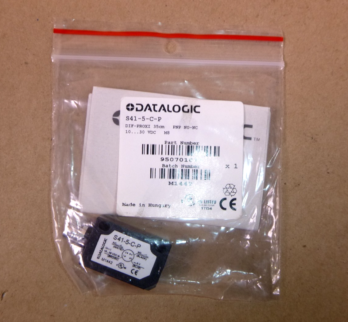S41-5-C-P Datalogic Diffuse Proximity Sensor Trimmer PNP NO-NC, M8 Connection | Electrical MRO Replacement Parts &amp; Components and Commercial Electrical Supplies Company