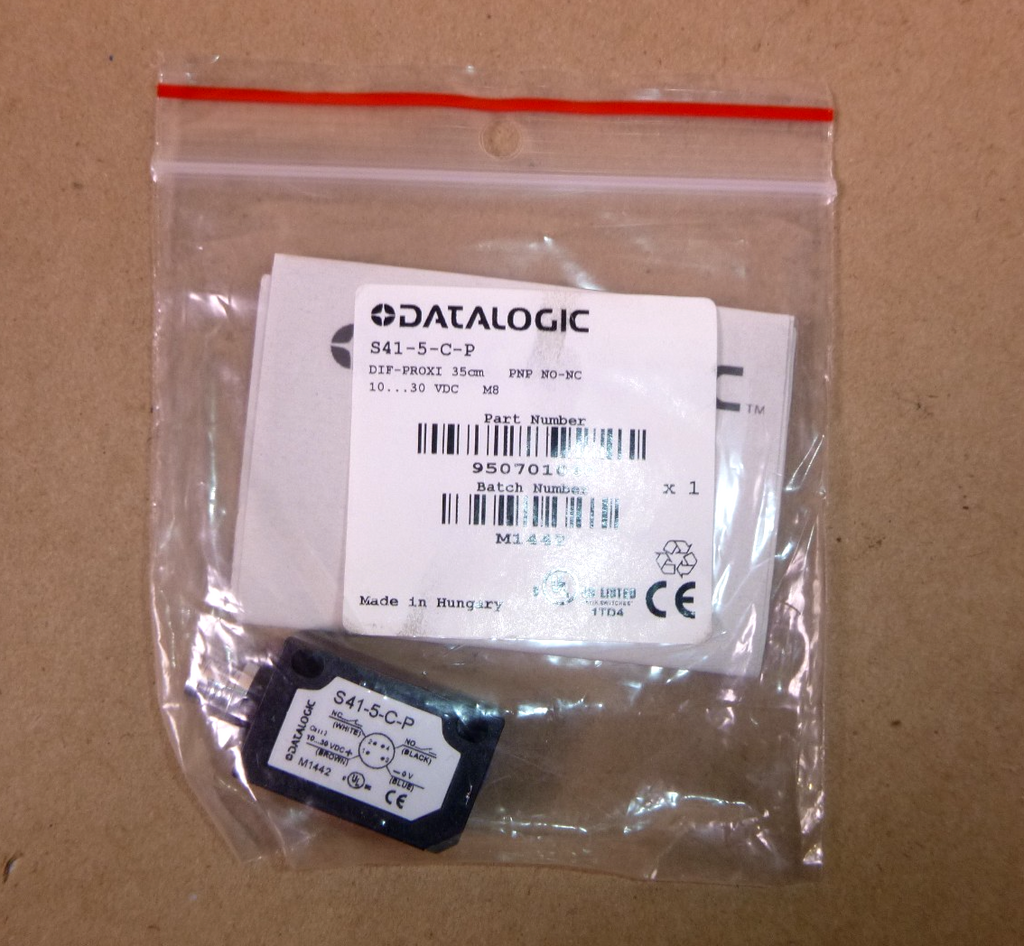 S41-5-C-P Datalogic Diffuse Proximity Sensor Trimmer PNP NO-NC, M8 Connection | Electrical MRO Replacement Parts & Components and Commercial Electrical Supplies Company