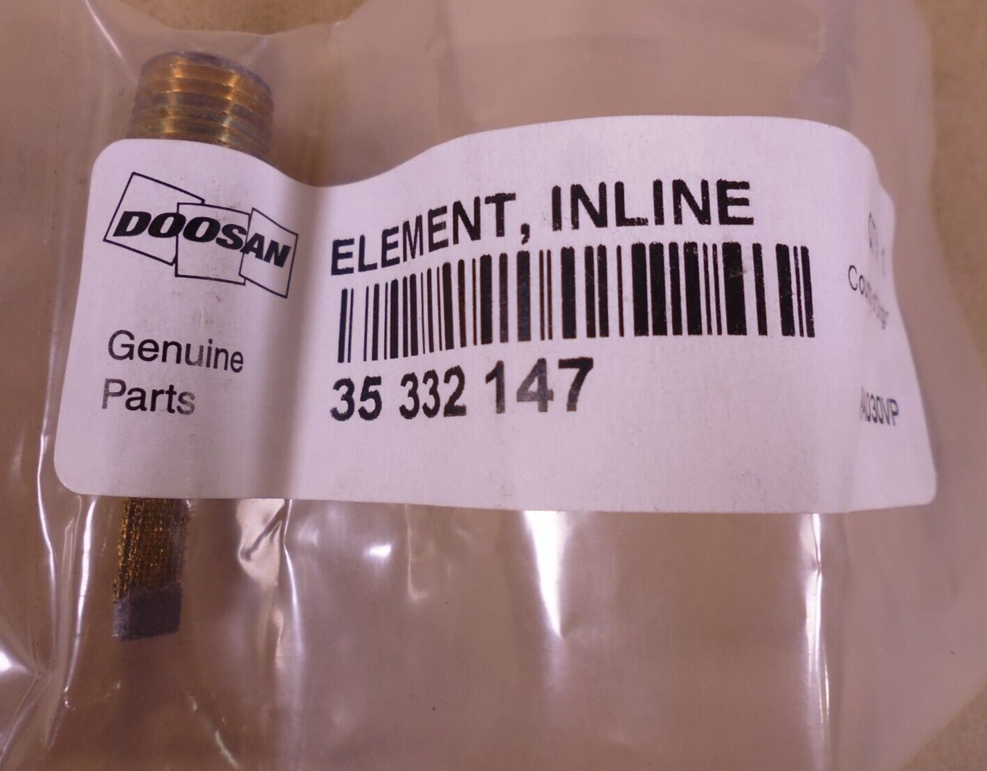 OEM Doosan 35332147 Inline Filter Element For Bobcat Ingersoll Rand | Industrial Tractor Parts Supplier and Surplus Tractor Parts &amp; Accessories