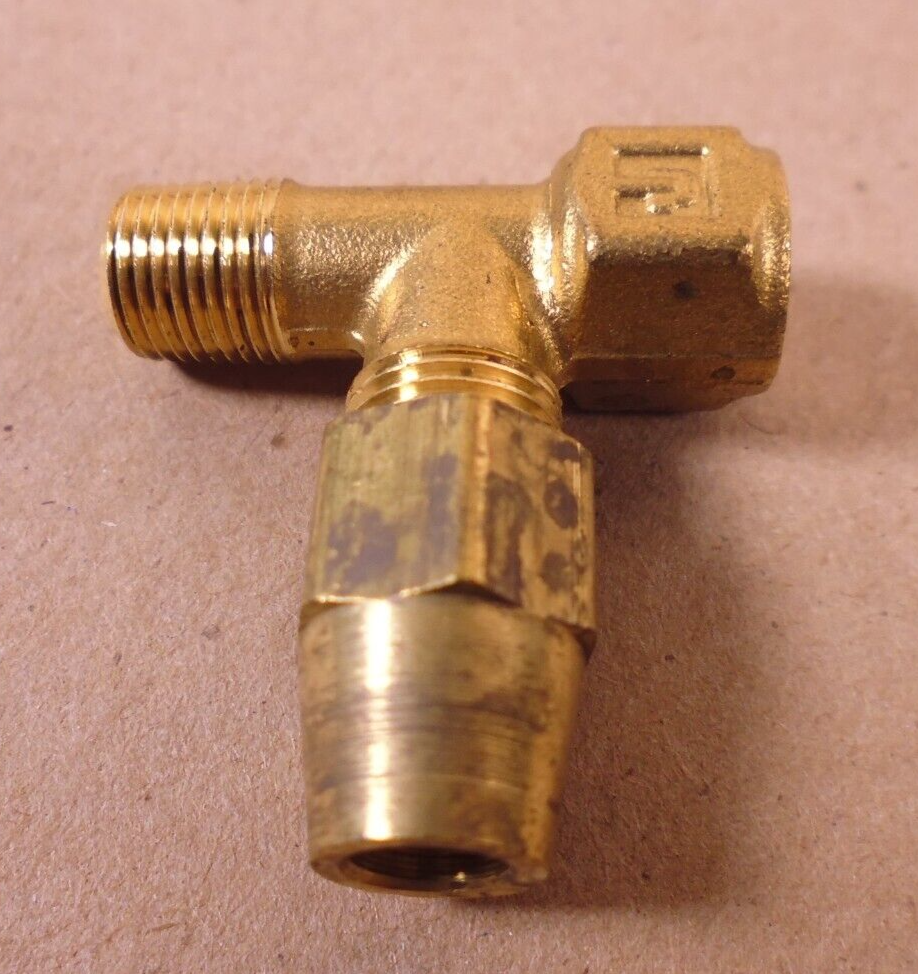 (7 Pack) Parker 176CL-4-2 Compression Fitting 176CL Tee Brass 1/8" NPT | Industrial Replacement Nuts &amp; Bolts Distributor and Machinery Screws &amp; Fasteners Supply