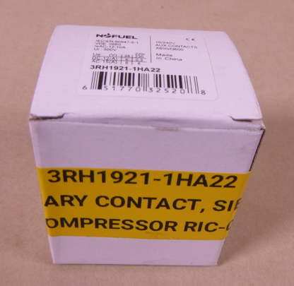 (Lot of 2) 3RH1921-1HA22 Auxiliary Switch Contact Block 2NO 2NC 10A 4P 10/240V
