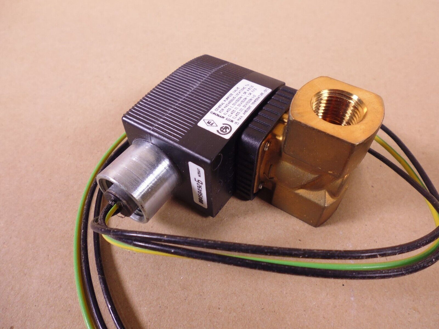 BURKERT 6213 A 3/8" Brass Solenoid Valve Normally Closed 145PSI 120V/110V | Electrical MRO Replacement Parts &amp; Components and Commercial Electrical Supplies Company