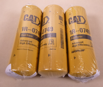(3 PACK) CAT 1R-0749 Fuel Filter Advanced High Efficiency 1R0749