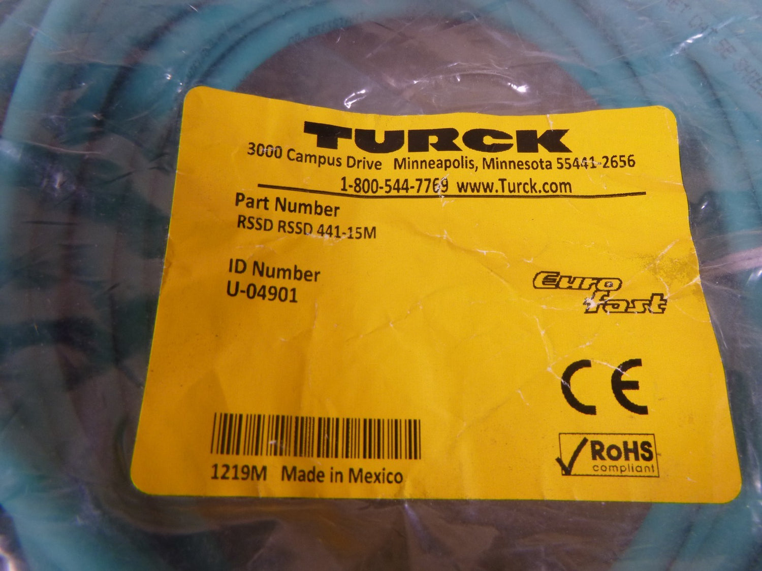 TURCK RSSD RSSD 441-15M CORDSET DOUBLE ENDED 4 PIN M12 MALE STRAIGHT , U-04901 | Electrical MRO Replacement Parts &amp; Components and Commercial Electrical Supplies Company