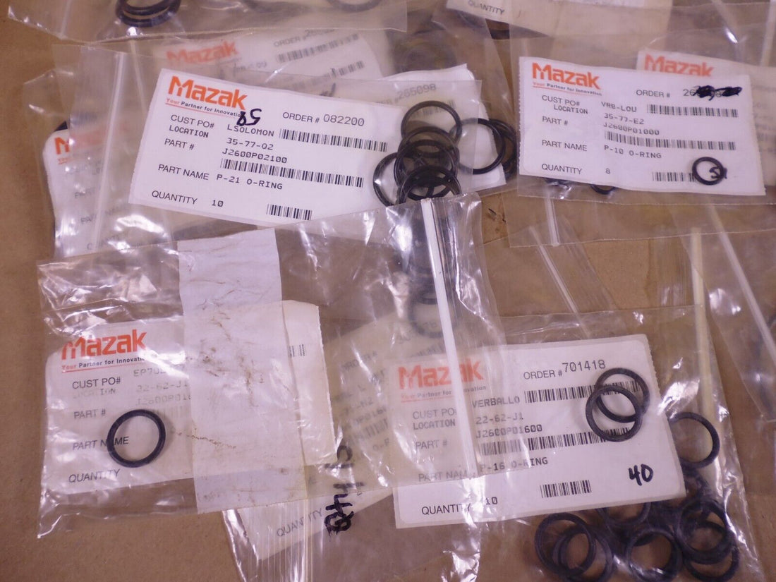 HUGE LOT! OEM MAZAK O-RING SET P-5 P-9 P-10 P-16 P-21 P-22 P-25 P-40 P-42 P-50A | Industrial MRO Replacement Parts, Manufacturing Machine Parts &amp; Components, Heavy Equipment Parts Supplier