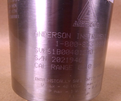 Anderson Negele SV Pressure Transmitter 0-10 bar 316L Stainless 1-1/2" Tri-Clamp | Electrical MRO Replacement Parts &amp; Components and Commercial Electrical Supplies Company