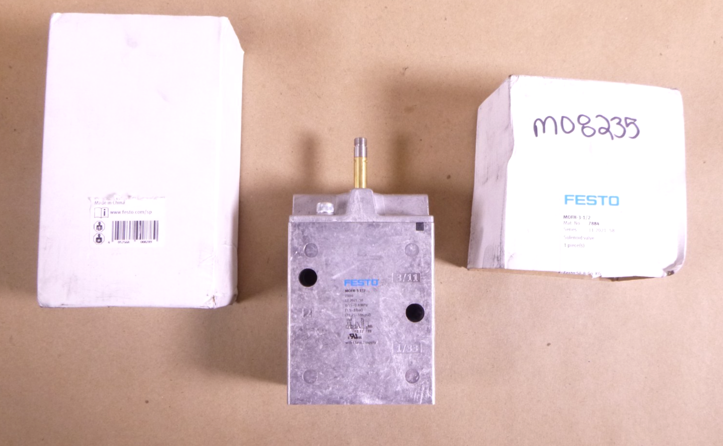 MOFH-3-1/2 FESTO 3/2 Way Solenoid Valve 7884 Pilot Controlled Monostable | Industrial MRO Replacement Parts, Manufacturing Machine Parts &amp; Components, Heavy Equipment Parts Supplier