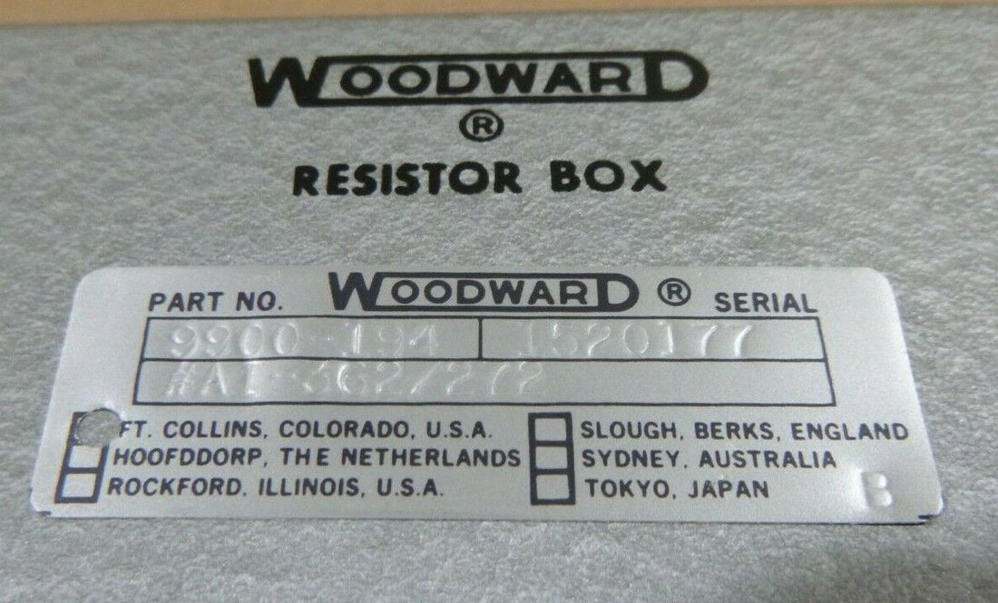 WOODWARD 9900-194 RESISTOR BOX , 5935-01-095-1192 | Replacement Truck Parts, Trailer Accessories, Automobile Supplies, Car Parts &amp; Accessories