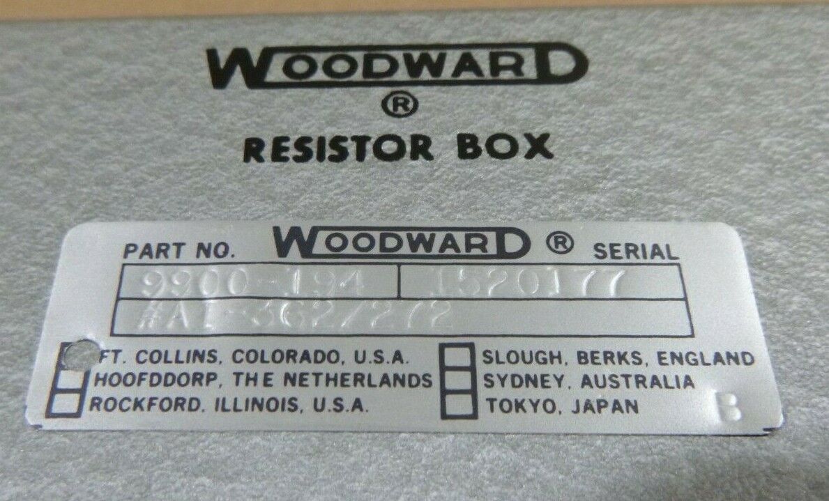 WOODWARD 9900-194 RESISTOR BOX , 5935-01-095-1192 | Replacement Truck Parts, Trailer Accessories, Automobile Supplies, Car Parts &amp; Accessories