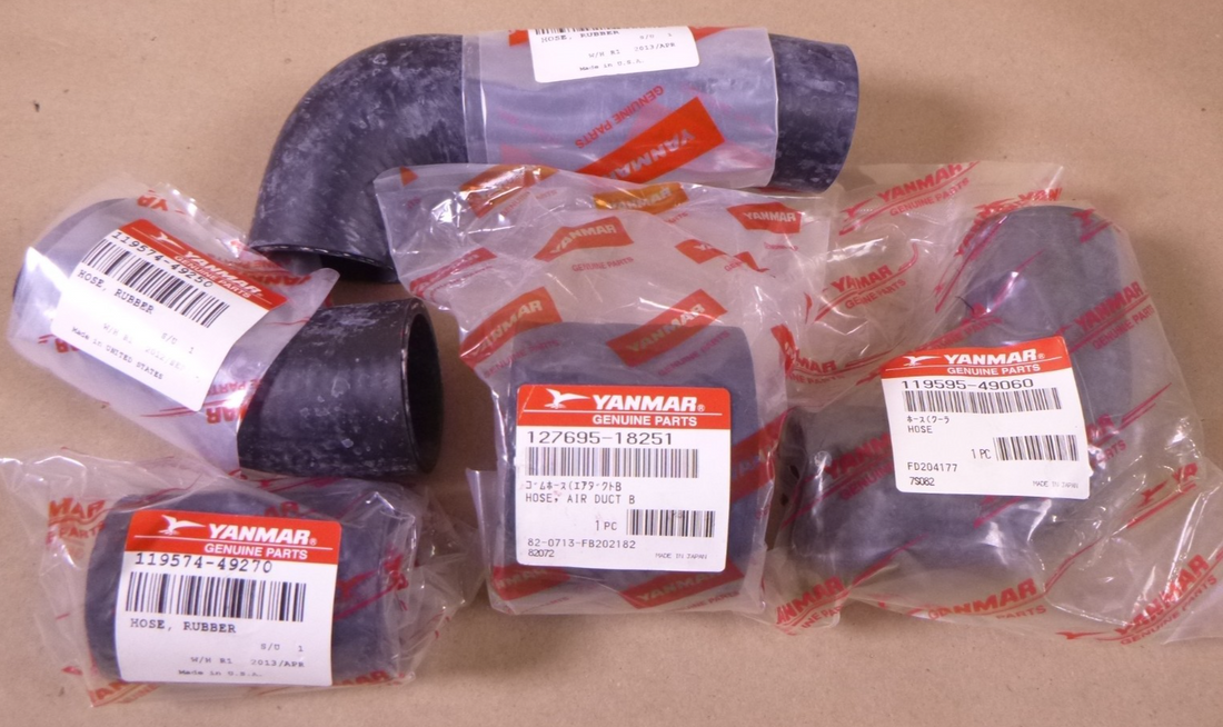 (5 PIECE) Yanmar Hose Set 119574-49231 119595-49060 119574-49250 127695-18251