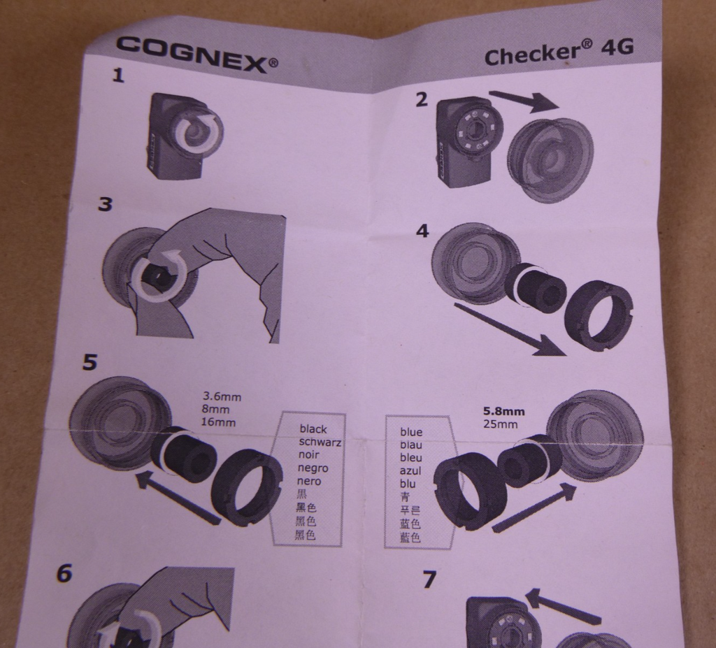 Cognex Checker 4G Sensor Replacement Parts 25mm 8mm 3.6mm F/2.0 Lens | Electrical MRO Replacement Parts & Components and Commercial Electrical Supplies Company