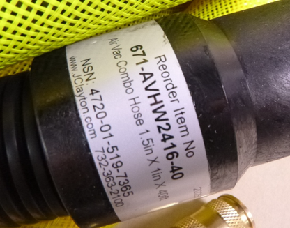 Clayton 671-AVHW2416-40 Combination Air Vac Combo Work Hose , 1.5" x 40ft.