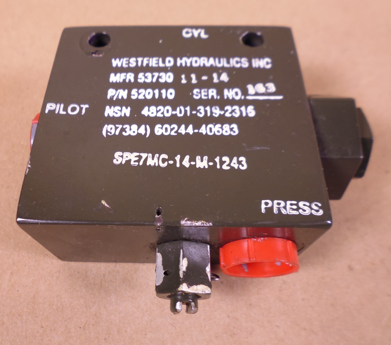 (2x) Hydraulic Valve Assembly Westfield Hydraulics 520110 MHU , 4820-01-319-2316 *UNTESTED* | Industrial MRO Replacement Parts, Manufacturing Machine Parts &amp; Components, Heavy Equipment Parts Supplier