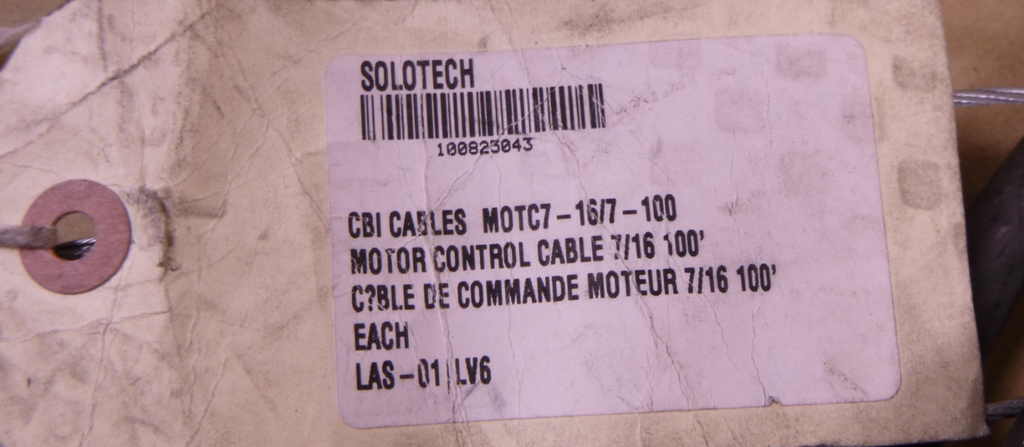 USED CBI MOTC7-16/7 , 7 Pin Motor Control Cable W/ SOOW 16/7 (100') | Electrical MRO Replacement Parts & Components and Commercial Electrical Supplies Company