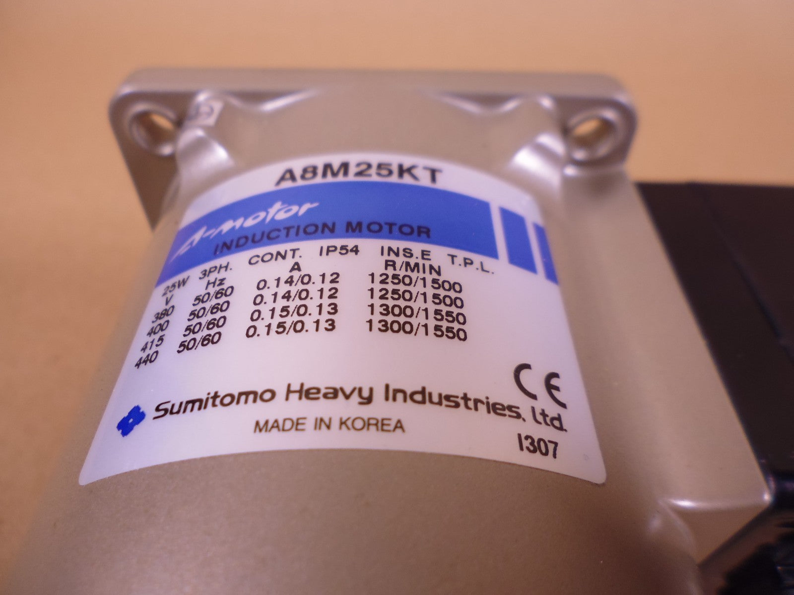 Sumitomo A-Motor A8M25KT Astero Gear Induction Motor 25W 2PH IP54 380-440V | Industrial Electric Motors, Pumps &amp; Parts