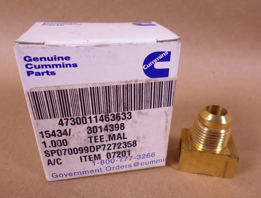 OEM Cummins 3014398 Male Branch Tee Genuine | Replacement Truck Parts, Trailer Accessories, Automobile Supplies, Car Parts &amp; Accessories