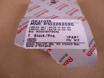 Rexroth R103262020 Linear AR-SET LSATE-A-20-DD 000015179012 | Industrial MRO Replacement Parts, Manufacturing Machine Parts &amp; Components, Heavy Equipment Parts Supplier