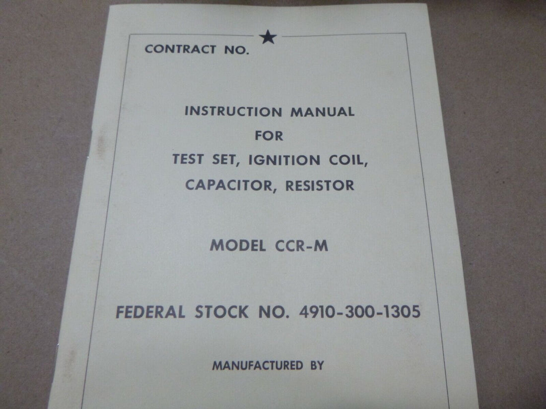 NEW VIETNAM ERA 1967 SIMPSON CCR-M RESISTOR CAPACITOR IGNITION COIL TEST SET | Industrial MRO Tools and Replacement Industrial Equipment Components
