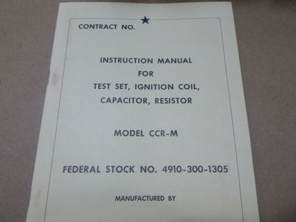 NEW VIETNAM ERA 1967 SIMPSON CCR-M RESISTOR CAPACITOR IGNITION COIL TEST SET | Industrial MRO Tools and Replacement Industrial Equipment Components