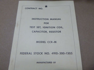 NEW VIETNAM ERA 1967 SIMPSON CCR-M RESISTOR CAPACITOR IGNITION COIL TEST SET