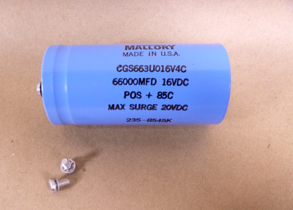 Mallory CGS663U016V4C Electrolytic Capacitor 66,000 MFD 16 VDC | Electrical MRO Replacement Parts &amp; Components and Commercial Electrical Supplies Company