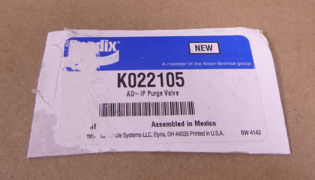 OEM Bendix K022105 AD-IP Purge Valve Genuine | Replacement Truck Parts, Trailer Accessories, Automobile Supplies, Car Parts &amp; Accessories