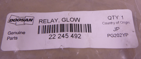 22245492 Doosan Glow Relay Fuel Solenoid For Ingersoll Rand Doosan Compressor | Replacement Truck Parts, Trailer Accessories, Automobile Supplies, Car Parts & Accessories