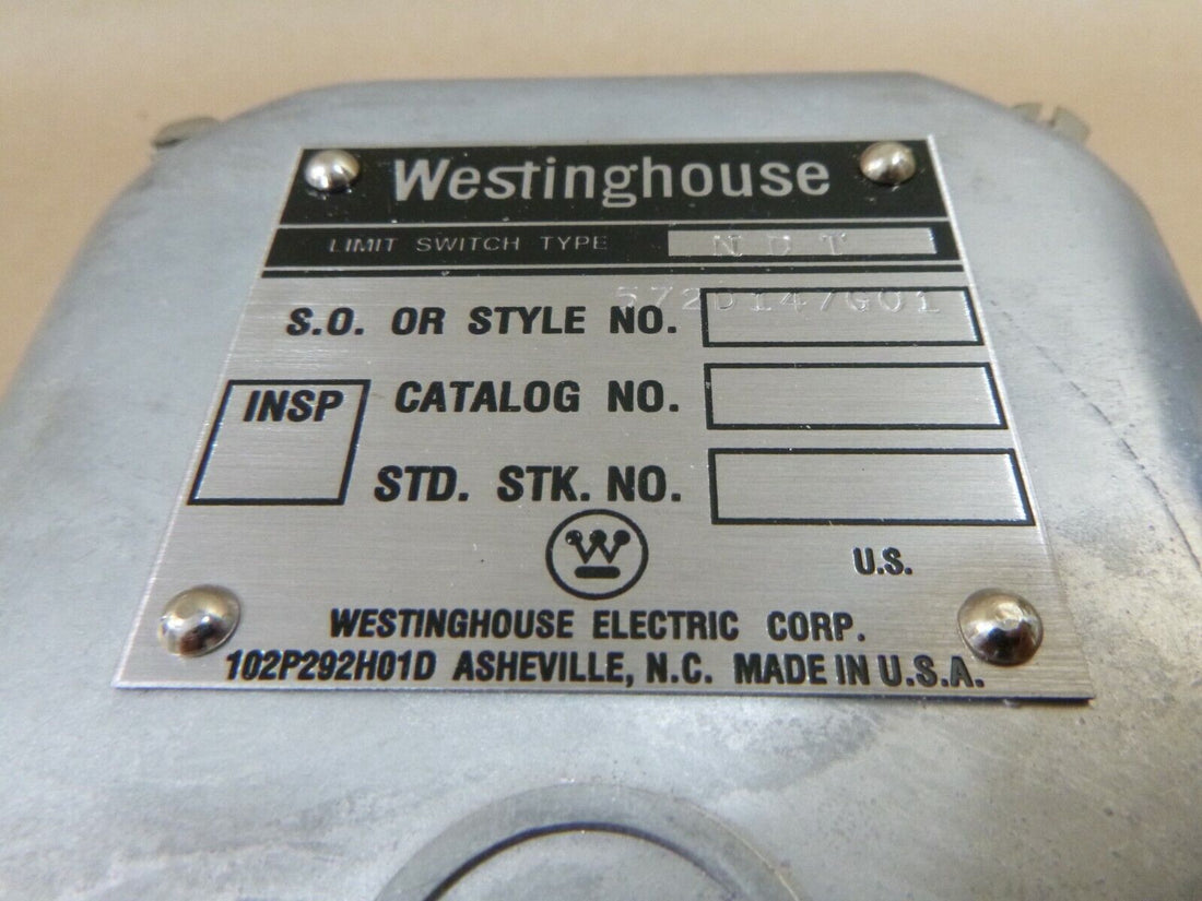 VINTAGE WESTINGHOUSE 572D147G01 LIMIT SWITCH TYPE NDT MARINE , 5999-01-259-5260 | Electrical MRO Replacement Parts &amp; Components and Commercial Electrical Supplies Company
