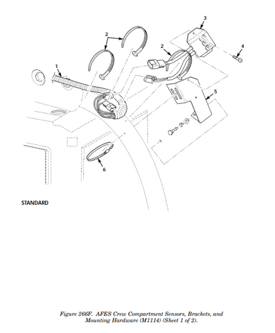 Humvee M1114 M1151A1 AFES Crew Cargo Wiring Harness 421910 , 6150-01-542-1786 | Genuine HMMWV Replacement Parts and Military Surplus Humvee Parts & Accessories