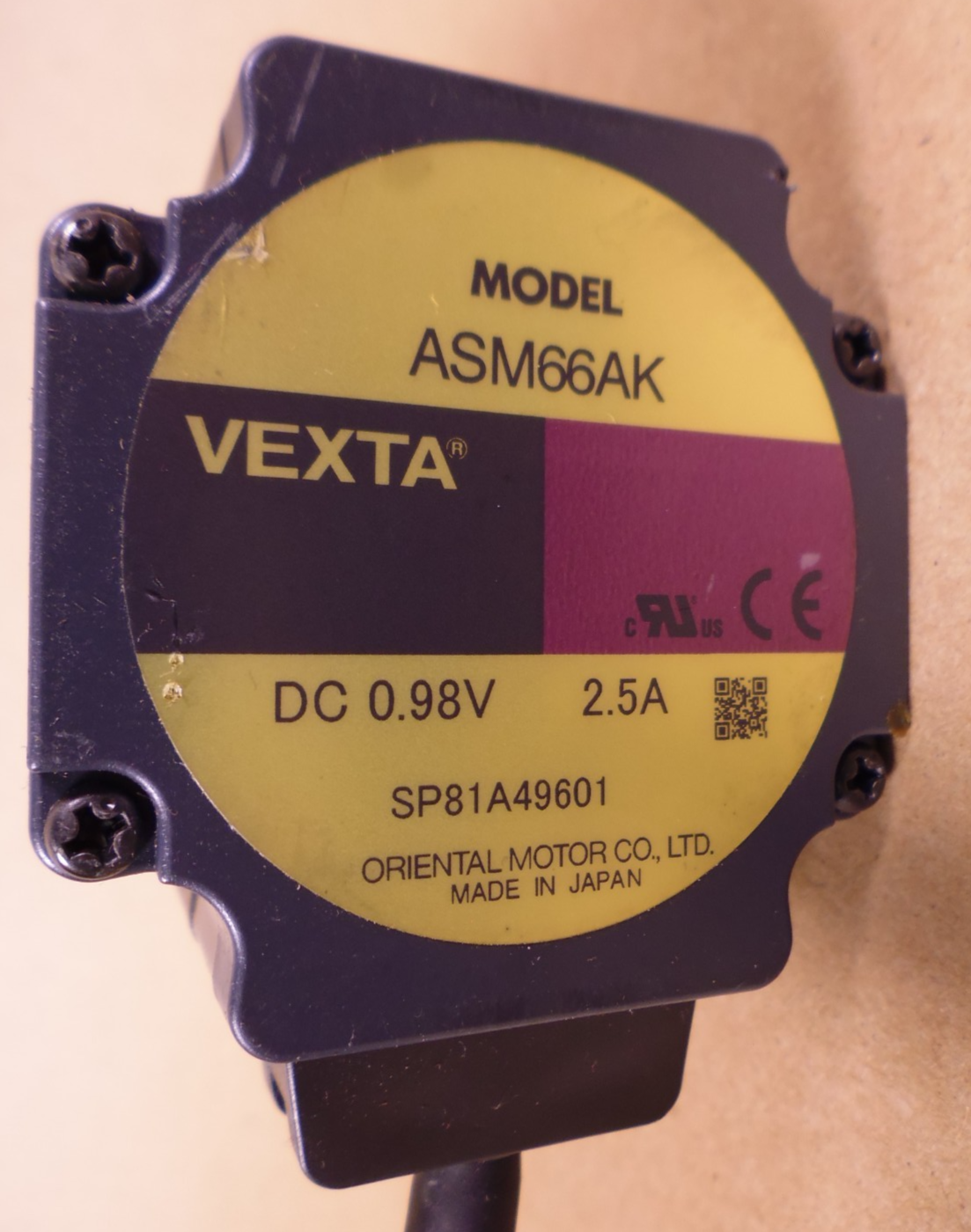 Oriental Motor Vexta ASM66AK Closed Loop Step Motor 2.5A 0.98V | Industrial Electric Motors, Pumps &amp; Parts