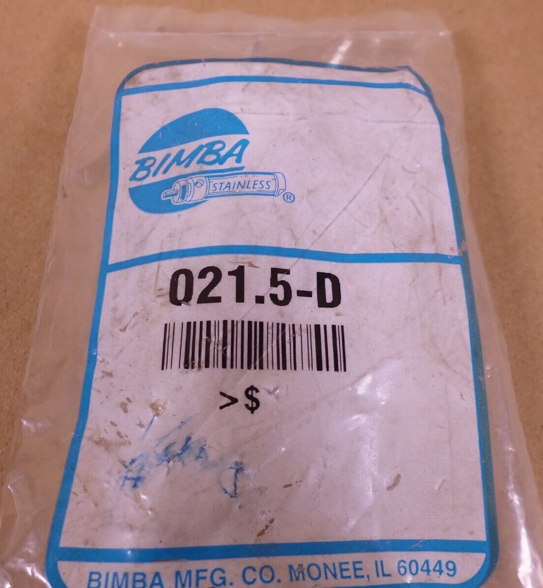 Bimba 021.5-D Stainless Double-Act Pneumatic Cylinder 1-1/2" Stroke 9/16" Bore | Industrial MRO Replacement Parts, Manufacturing Machine Parts &amp; Components, Heavy Equipment Parts Supplier