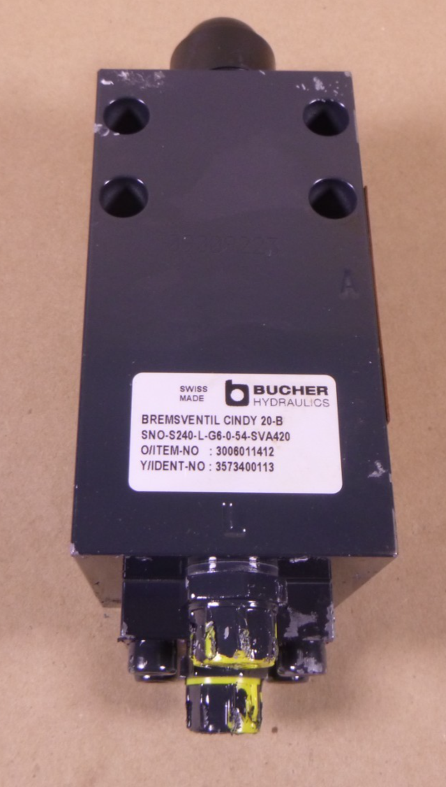 Bucher CINDY 20-B Leak-Free Load-Control Balance Motor Control Valve , Size 20 | Industrial MRO Replacement Parts, Manufacturing Machine Parts &amp; Components, Heavy Equipment Parts Supplier