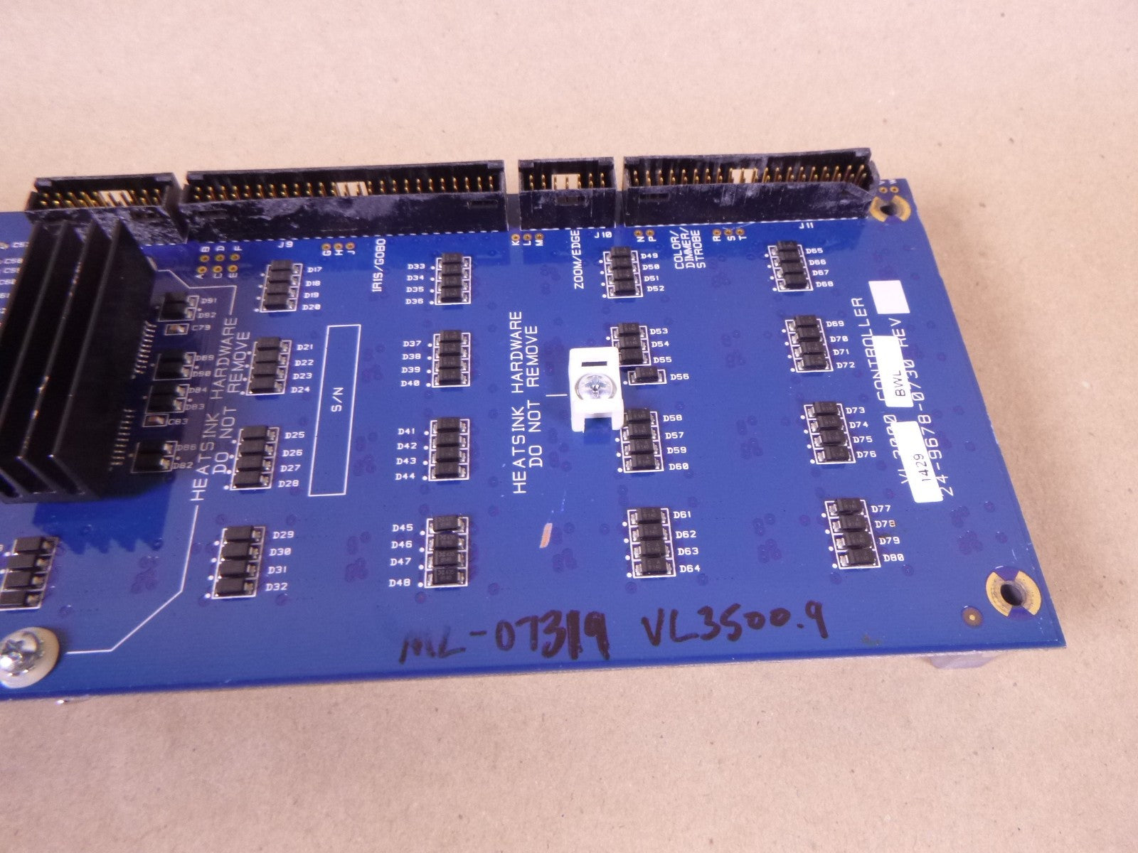 *UNTESTED* VariLite S24.9686.1429 MCB PCB For VL3500 Wash | Electrical MRO Replacement Parts &amp; Components and Commercial Electrical Supplies Company