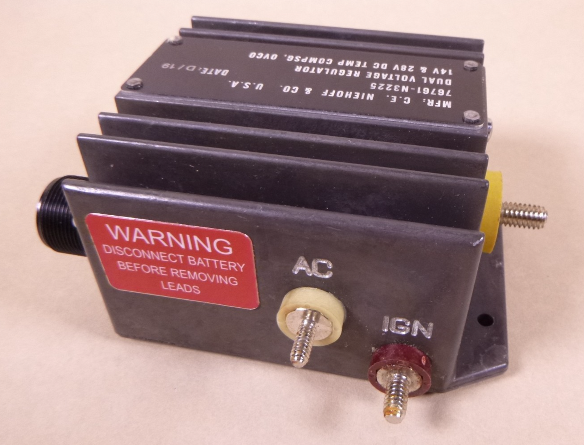 N3225 Niehoff Dual Voltage Regulator 14 &amp; 28VDC Humvee 2920-01-593-9511 | Genuine HMMWV Replacement Parts and Military Surplus Humvee Parts &amp; Accessories