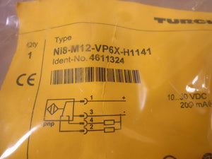 Turck Ni8-M12-VP6X-H1141 Inductive Proximity Sensor 4611324