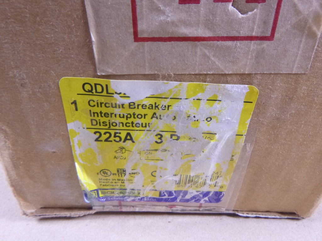 Square D QDL32225 PowerPact Circuit Breaker 225A 240V 3P 3PH QD 225 225 Amp