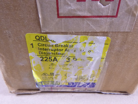 Square D QDL32225 PowerPact Circuit Breaker 225A 240V 3P 3PH QD 225 225 Amp