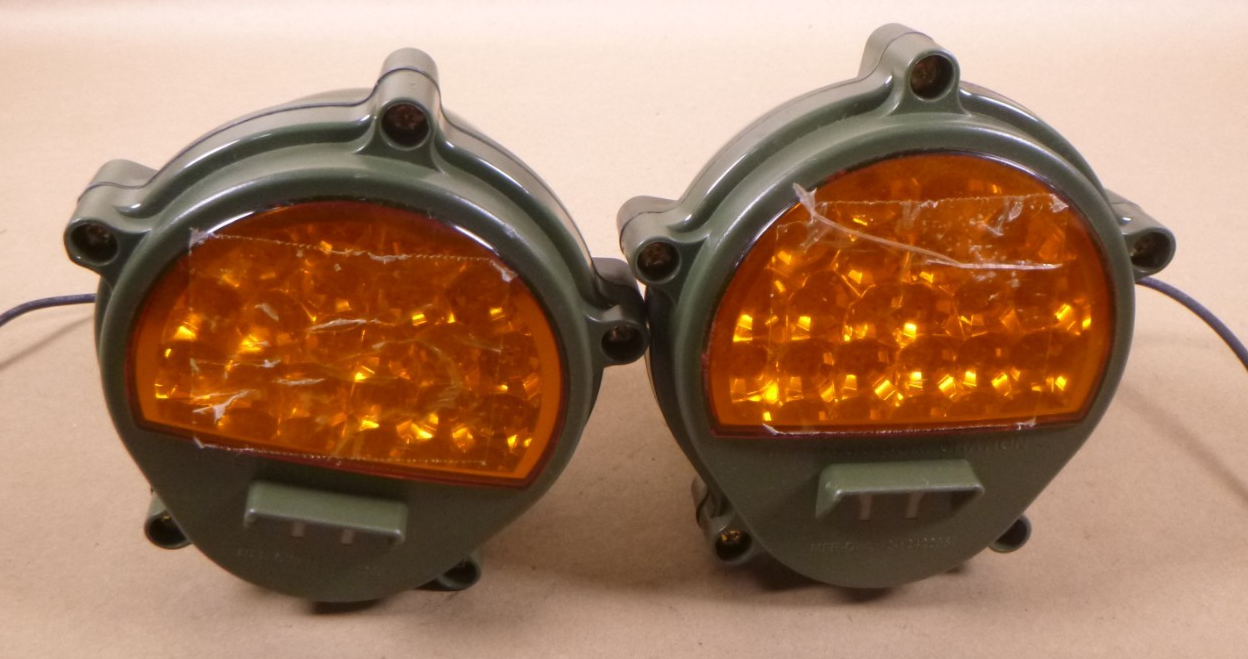 2x HUMVEE M998 FMTV Military Front Composite LED Amber Stop Light - 12422957 | Genuine FMTV Replacement Parts, LMTV Parts For Sale and Military Surplus Medium Tactical Vehicle Parts &amp; Components